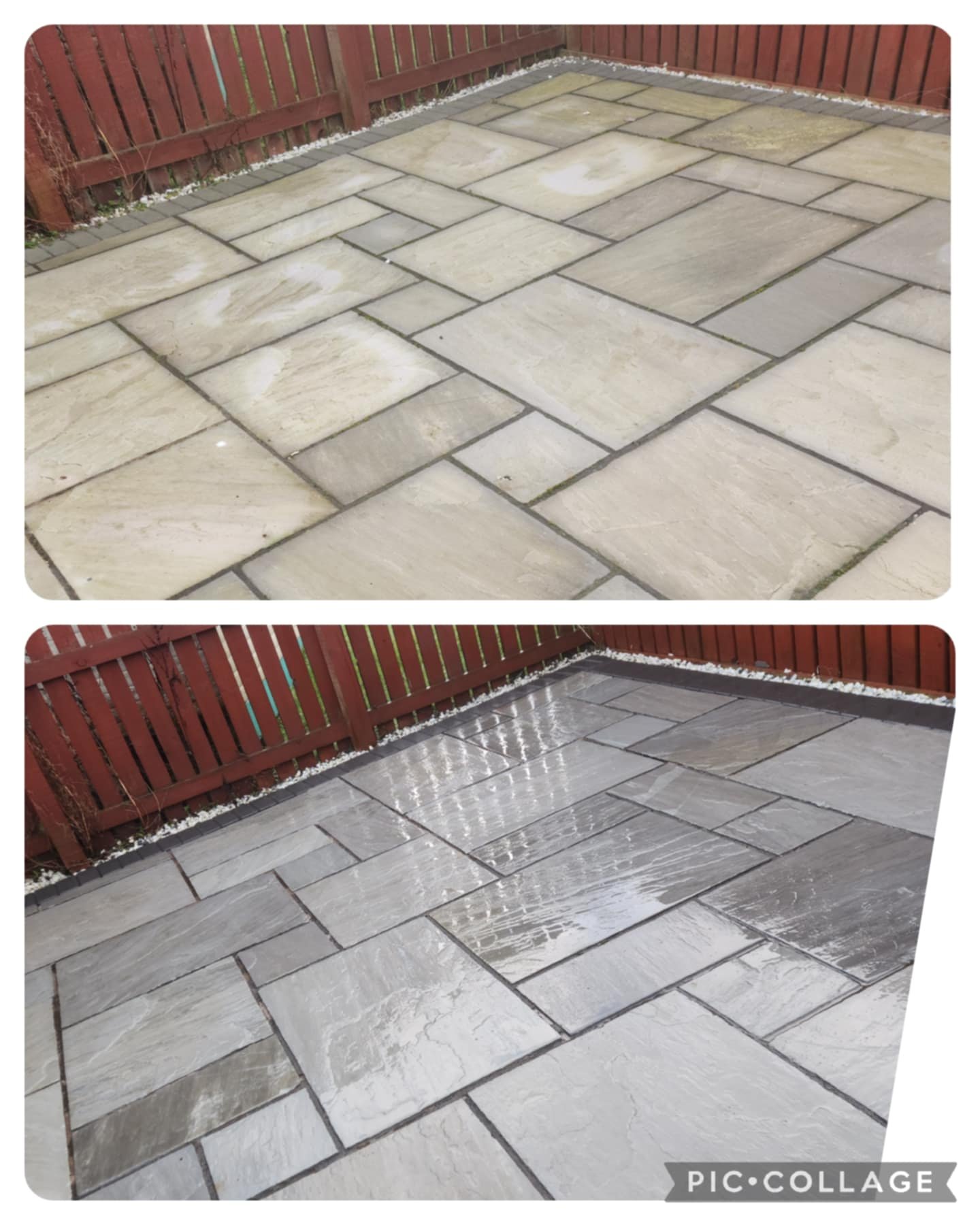 Driveway cleaning for a residential customer in Wakefield